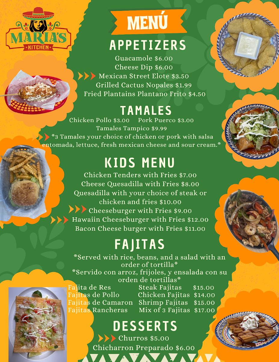 Maria's Kitchen & Store Photo Menu 3