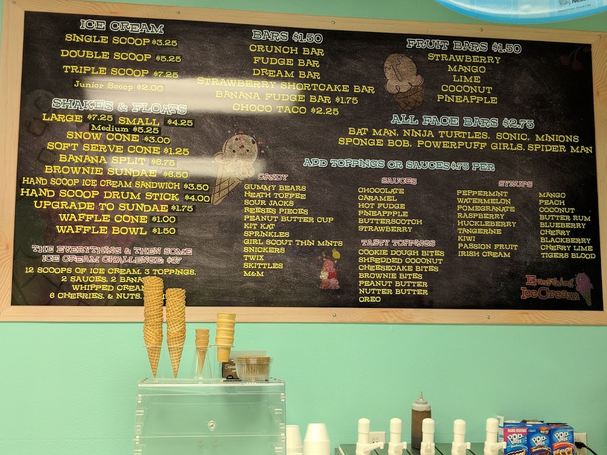 Everything Ice Cream Photo Menu 1