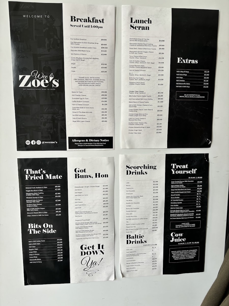 Wee Zoe's Photo Menu 1