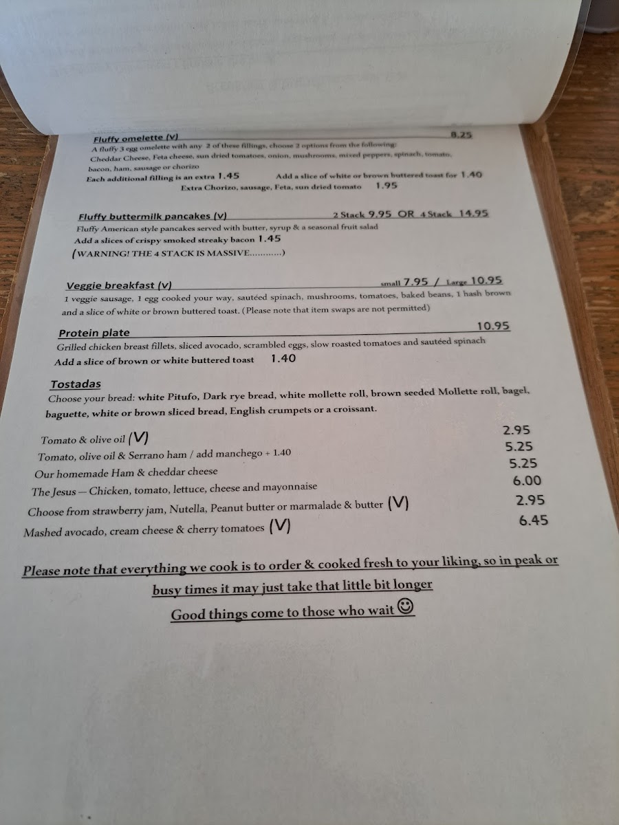 The Jammy Olive Cafe Photo Menu 2