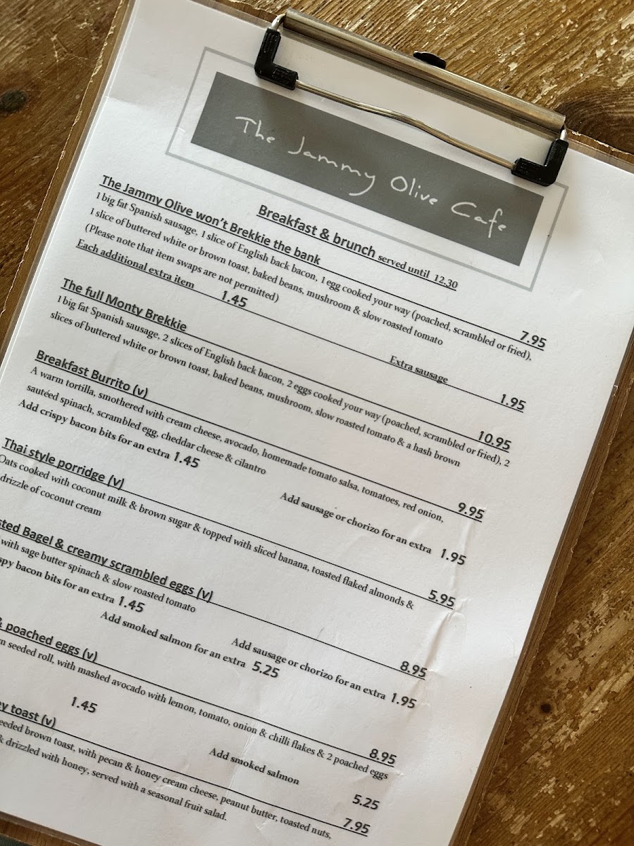 The Jammy Olive Cafe Photo Menu 7