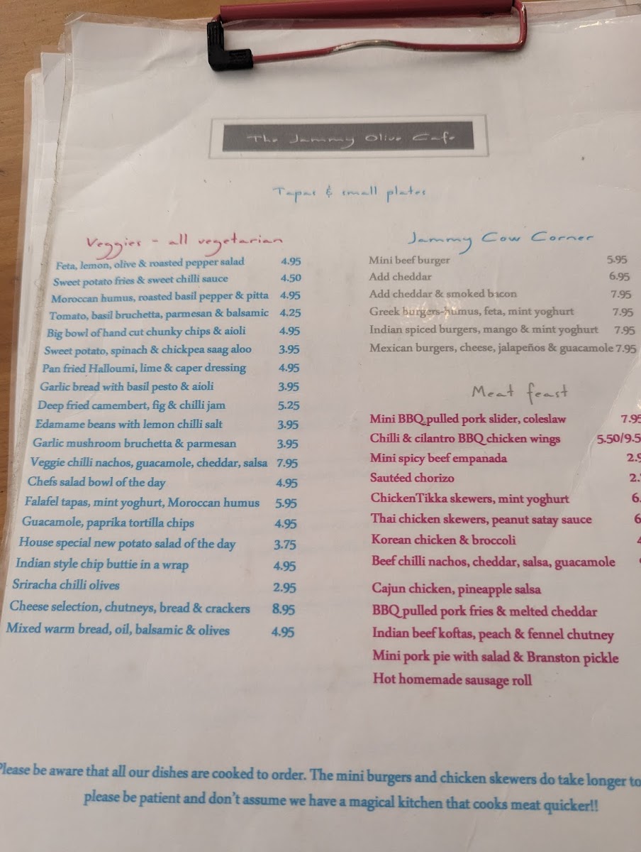 The Jammy Olive Cafe Photo Menu 8