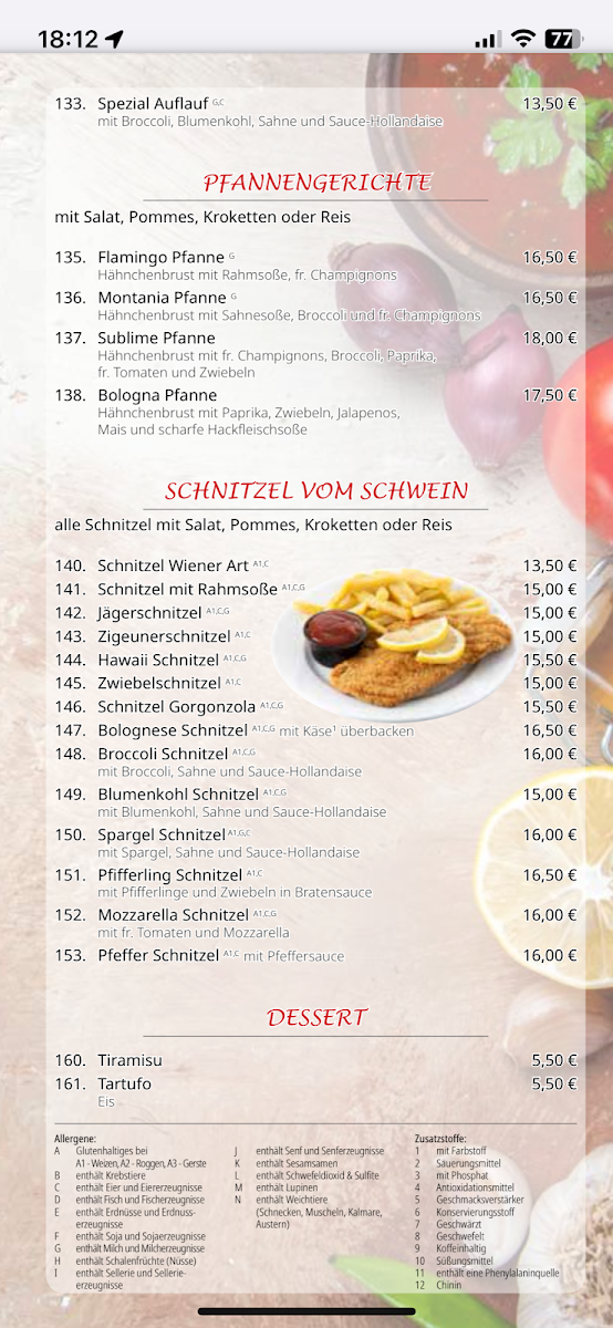 Toscana Pizzeria & Ristorante Photo Menu 4