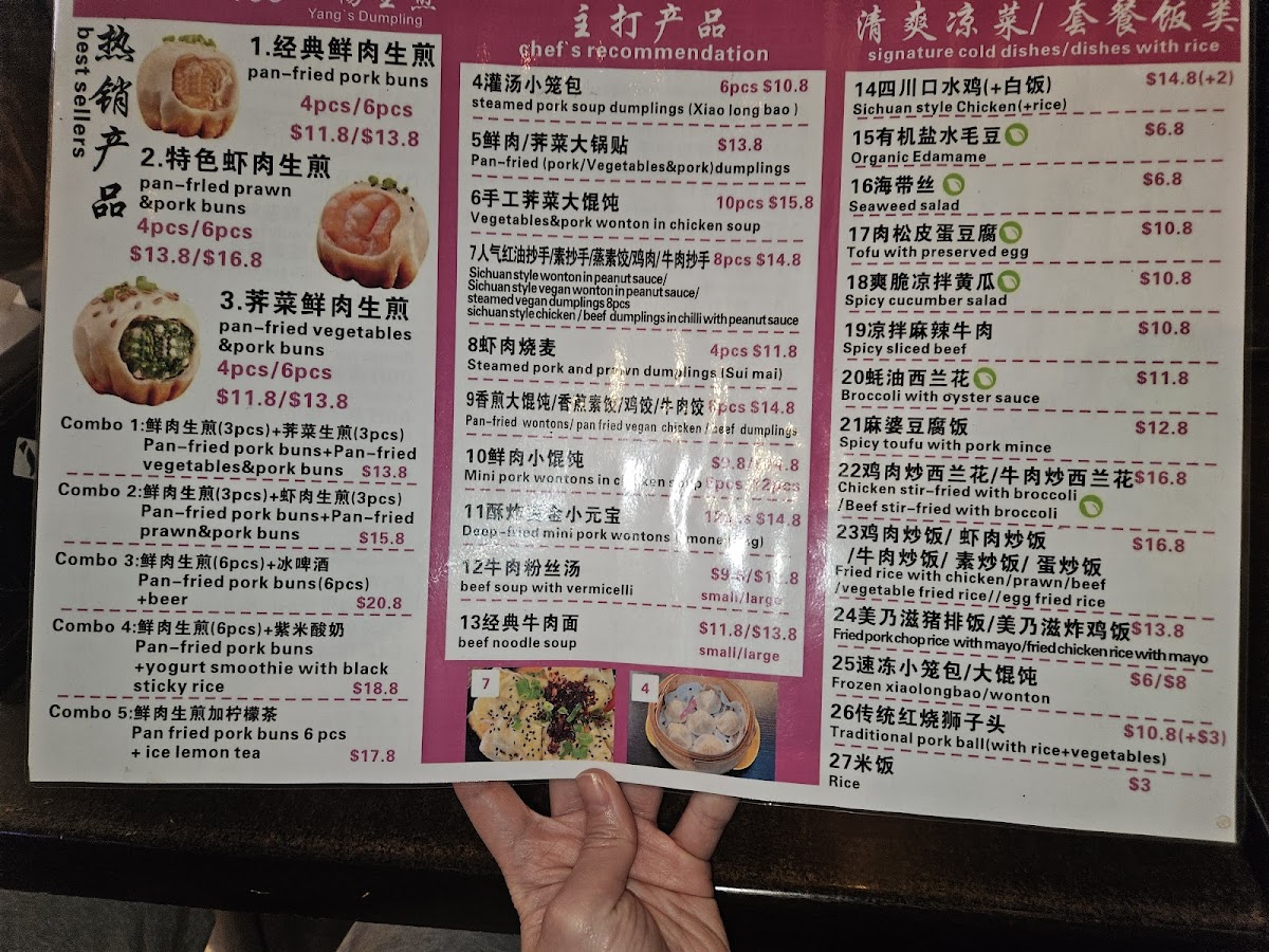 Yang's Dumpling Photo Menu 2