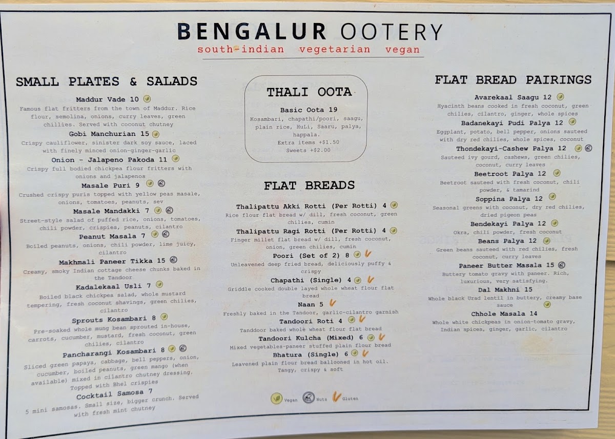 Bengalur Ootery Photo Menu 1