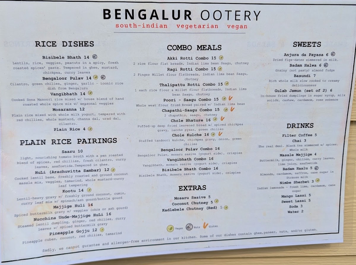 Bengalur Ootery Photo Menu 2