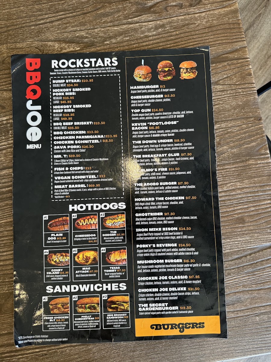BBQ Joe Cannington Photo Menu 4