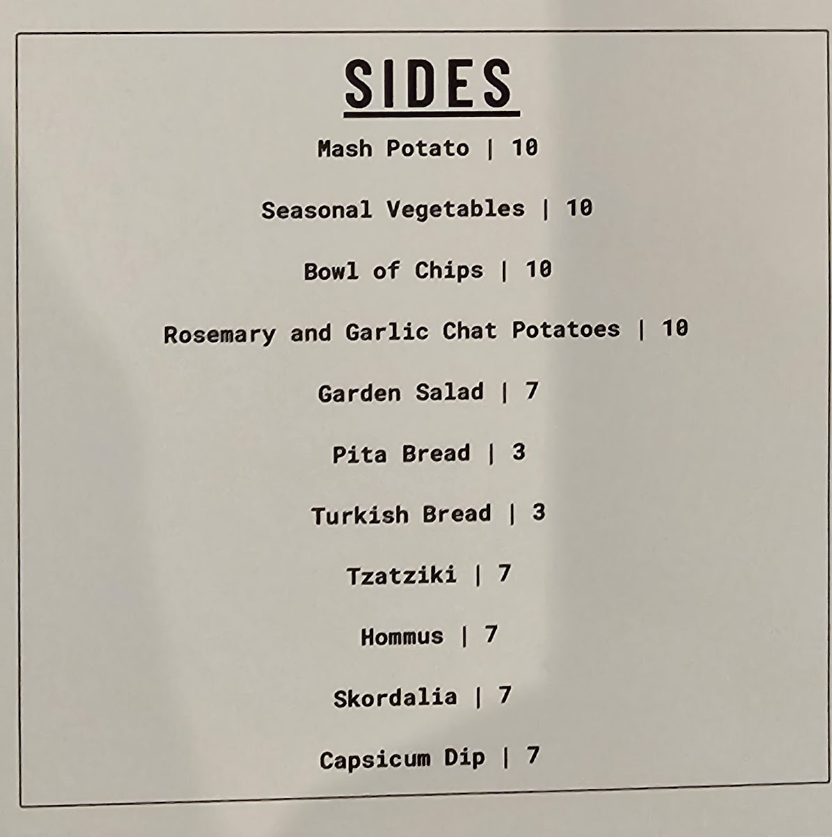 The Gap Bar & Grill Photo Menu 3