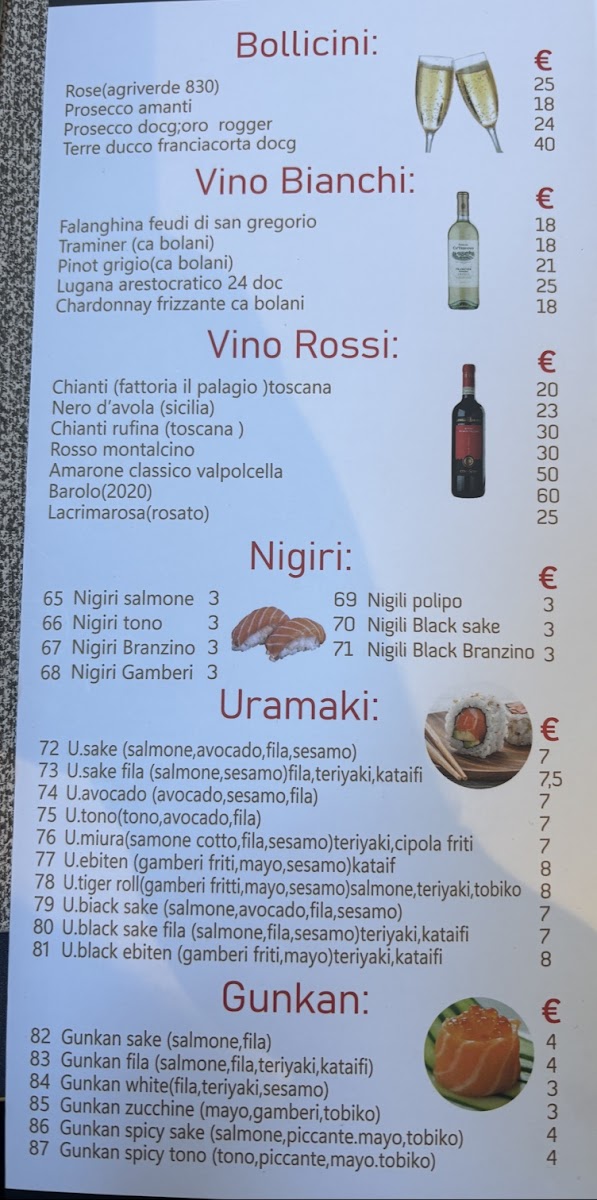 Kinmdo Sushi cinese e giapponese Photo Menu 2