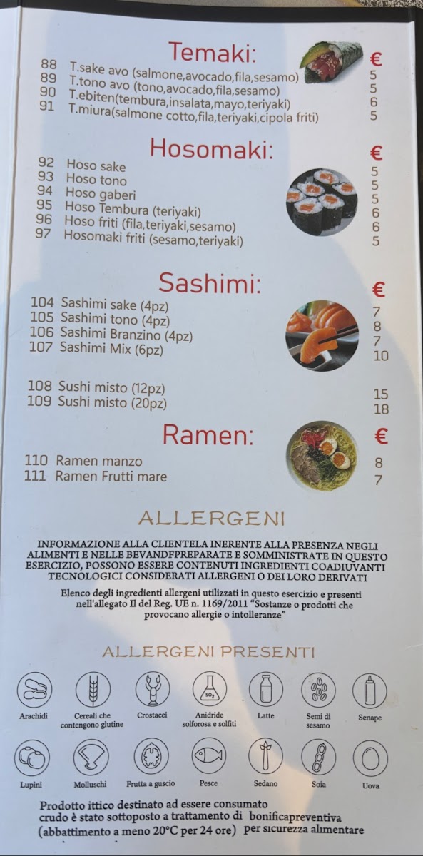 Kinmdo Sushi cinese e giapponese Photo Menu 4