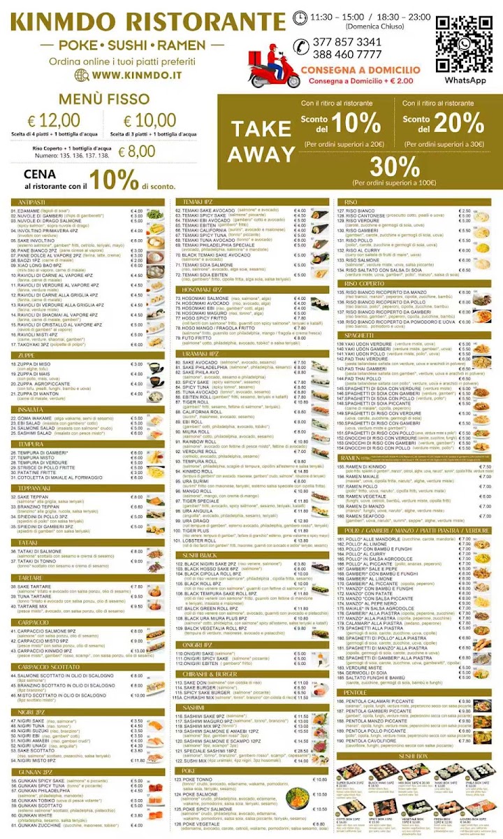 Kinmdo Sushi cinese e giapponese Photo Menu 5