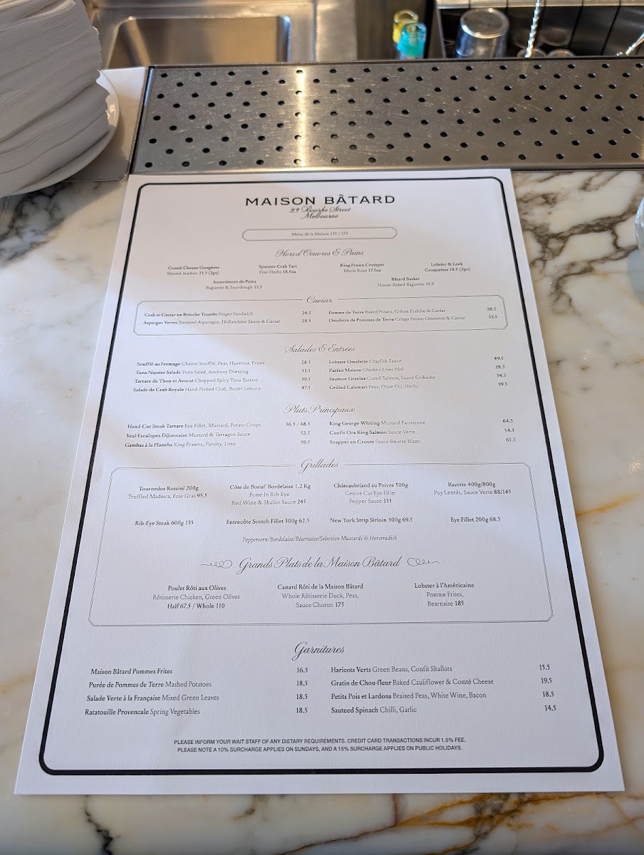 Maison Bâtard Photo Menu 4