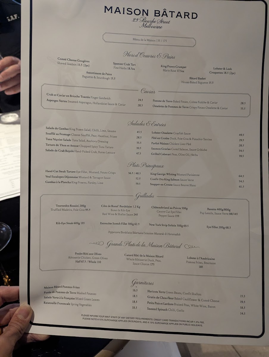 Maison Bâtard Photo Menu 5