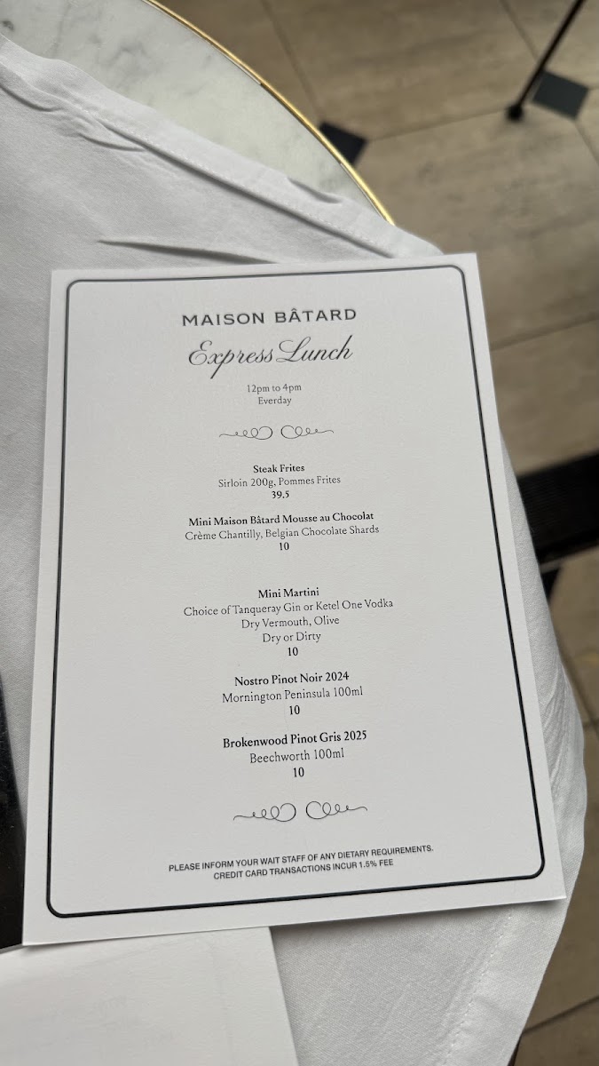 Maison Bâtard Photo Menu 6