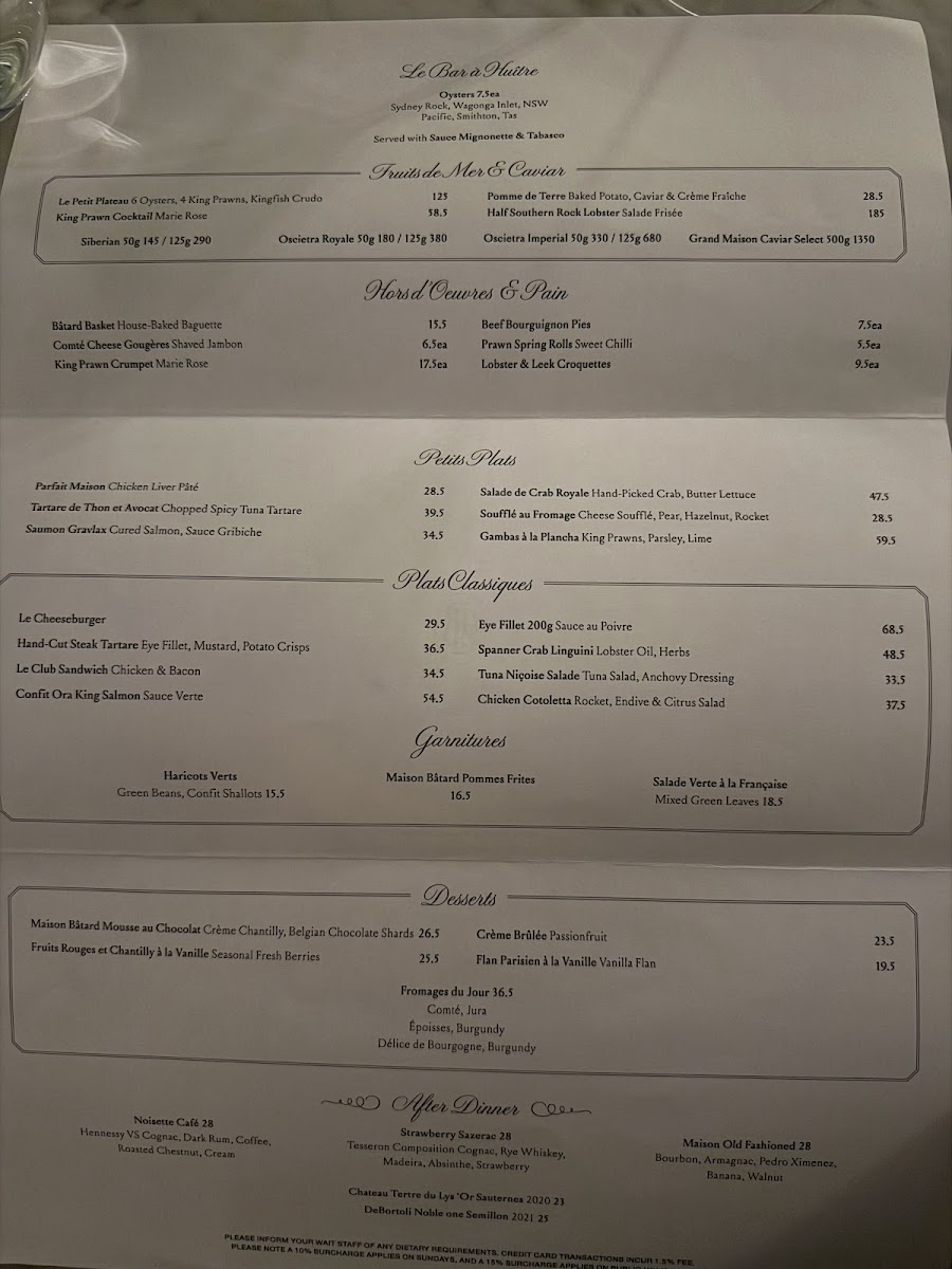 Maison Bâtard Photo Menu 9