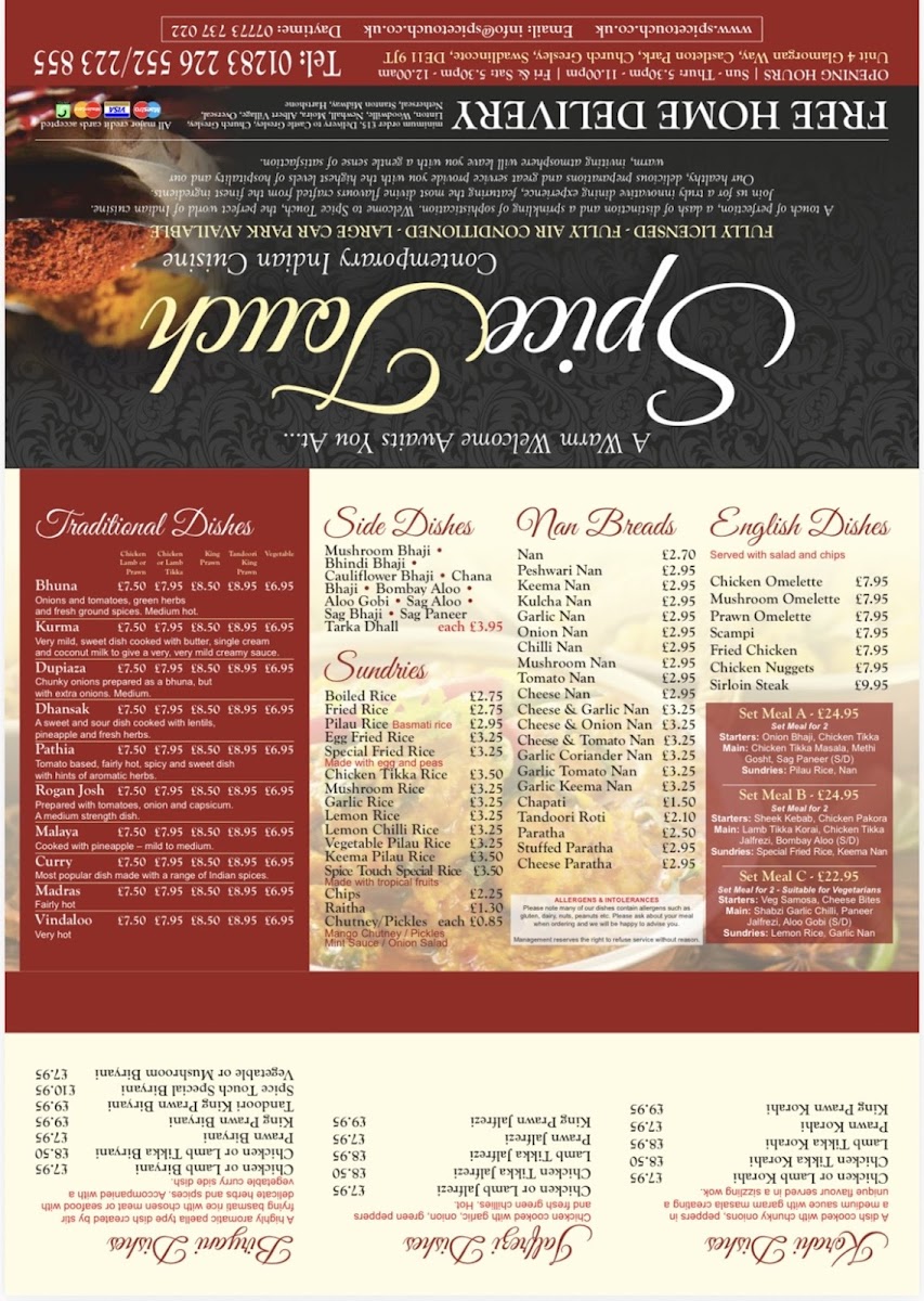 Spice Touch Photo Menu 2