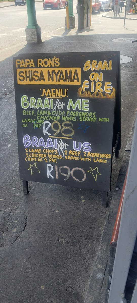 PAPA RONS SHISA NYAMA Photo Menu 1
