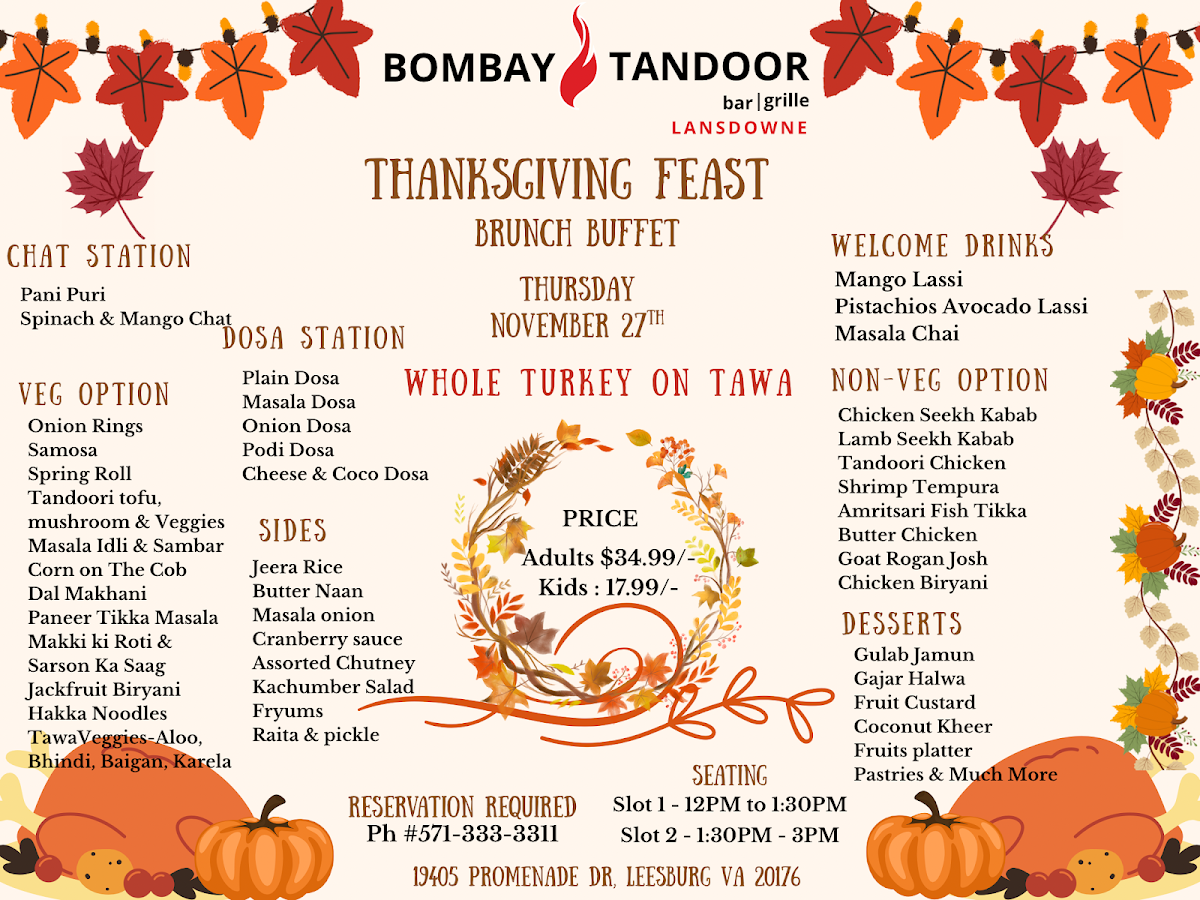Bombay Tandoor Bar and Grille - Lansdowne Photo Menu 4