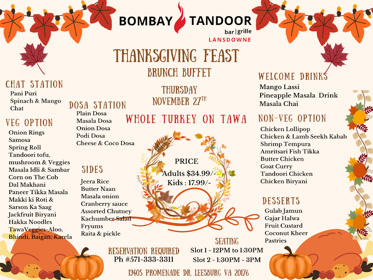Bombay Tandoor Bar and Grille - Lansdowne Photo Menu 5