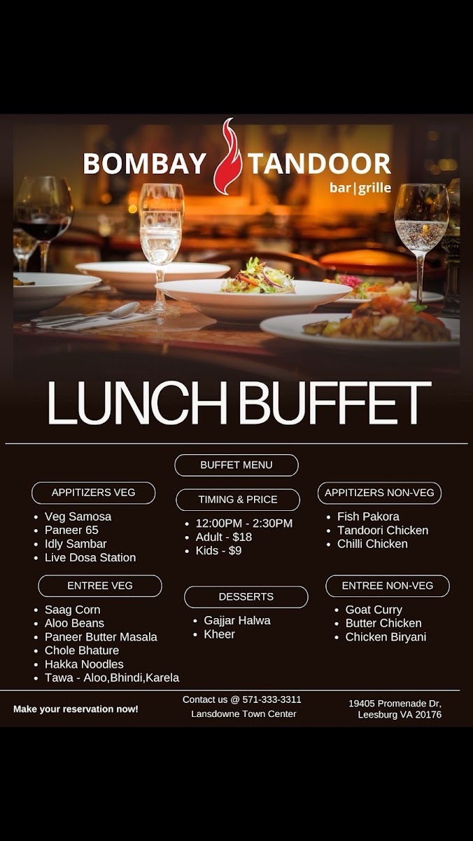Bombay Tandoor Bar and Grille - Lansdowne Photo Menu 8