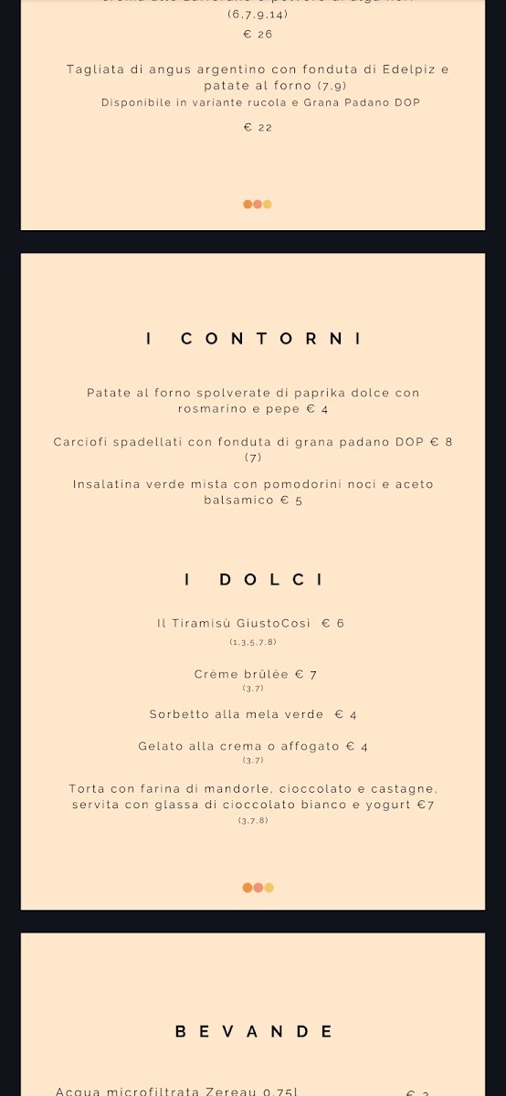 GiustoCosì Photo Menu 3
