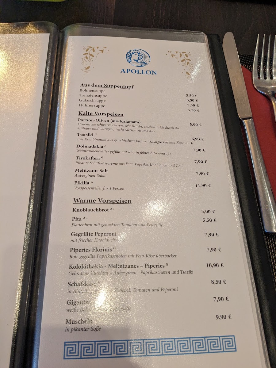 Restaurant Apollon Photo Menu 1