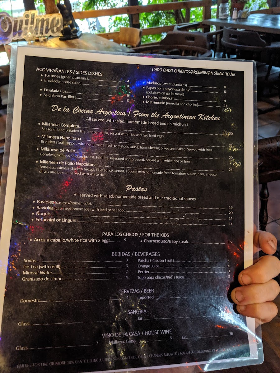 Argentinean Steak House Photo Menu 2
