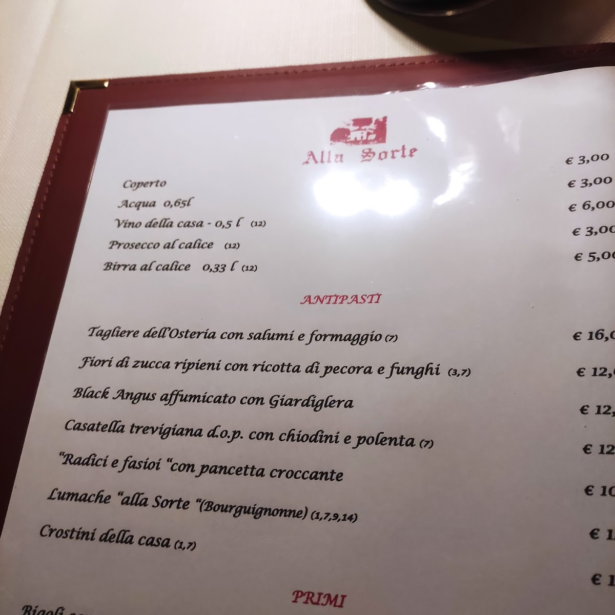 Antica Osteria alla Sorte Photo Menu 5