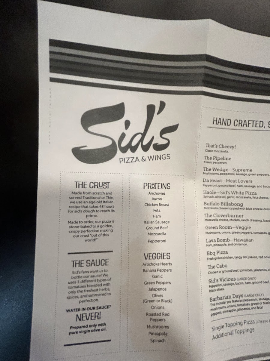 Sid's Pizza - Alpharetta Photo Menu 7