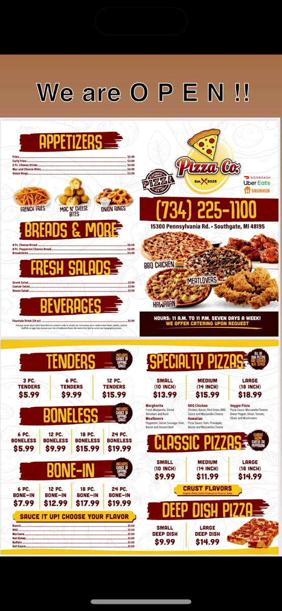 Pizza Co. Photo Menu 3