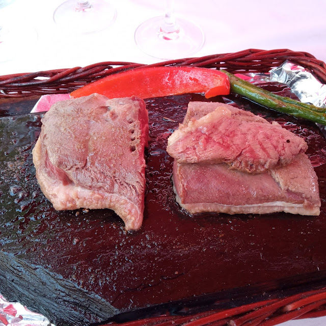 Veal Rib Steak on a Hot Stone