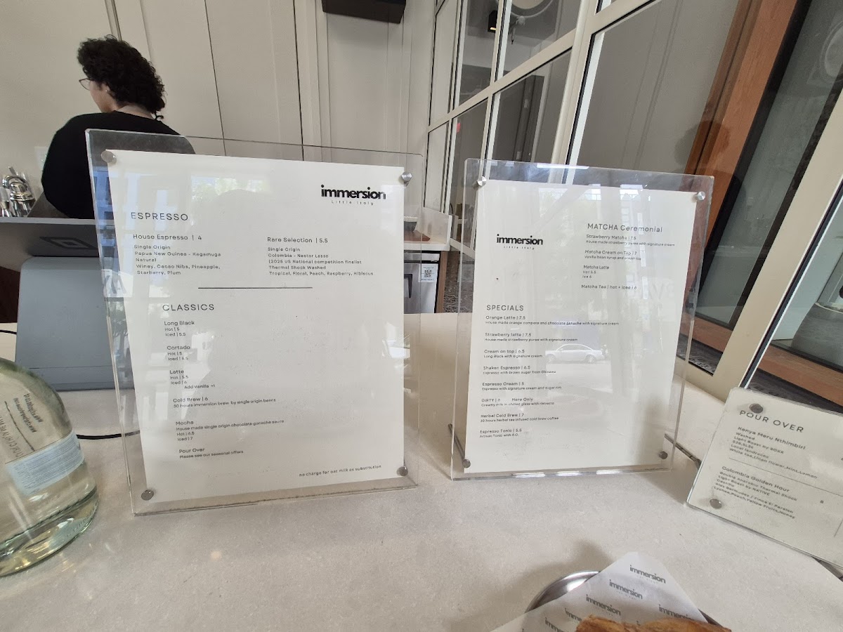 Immersion Coffee Photo Menu 3