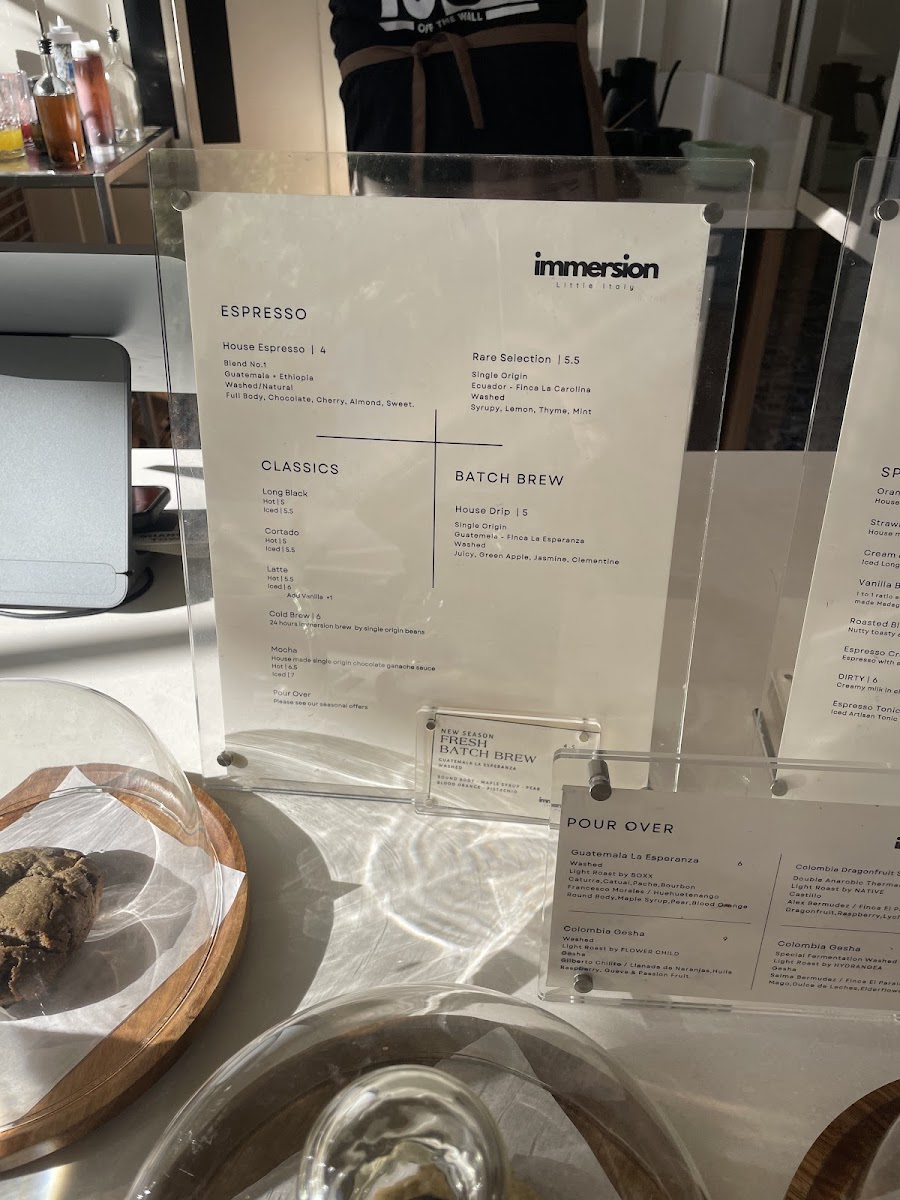 Immersion Coffee Photo Menu 6