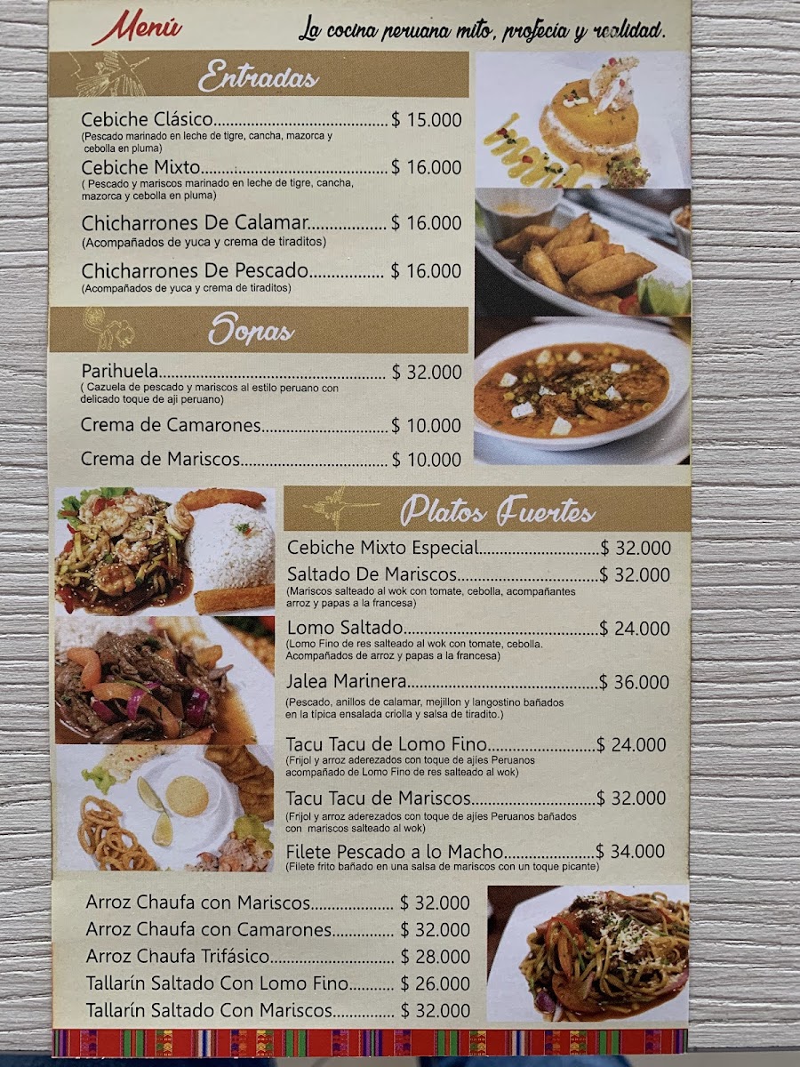 Perú Sazón Gourmet Photo Menu 1