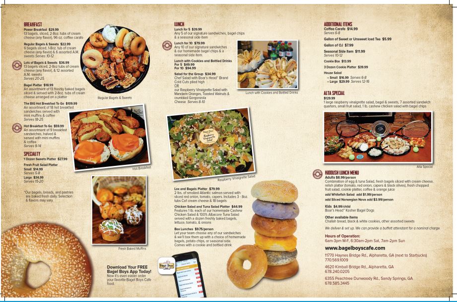 Bagel Boys Cafe - Haynes Bridge Photo Menu 4