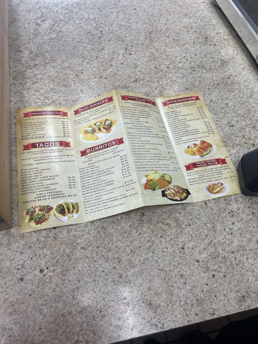 Mary's Tacos Photo Menu 8