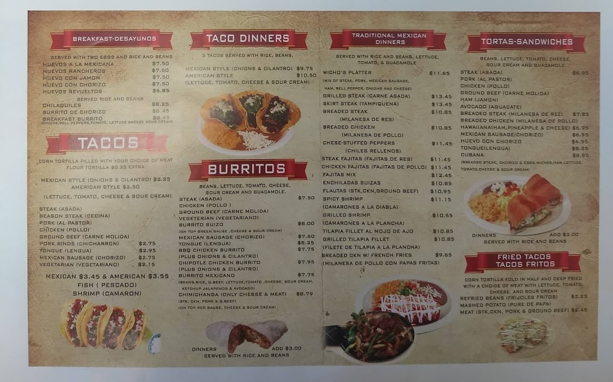 Mary's Tacos Photo Menu 9