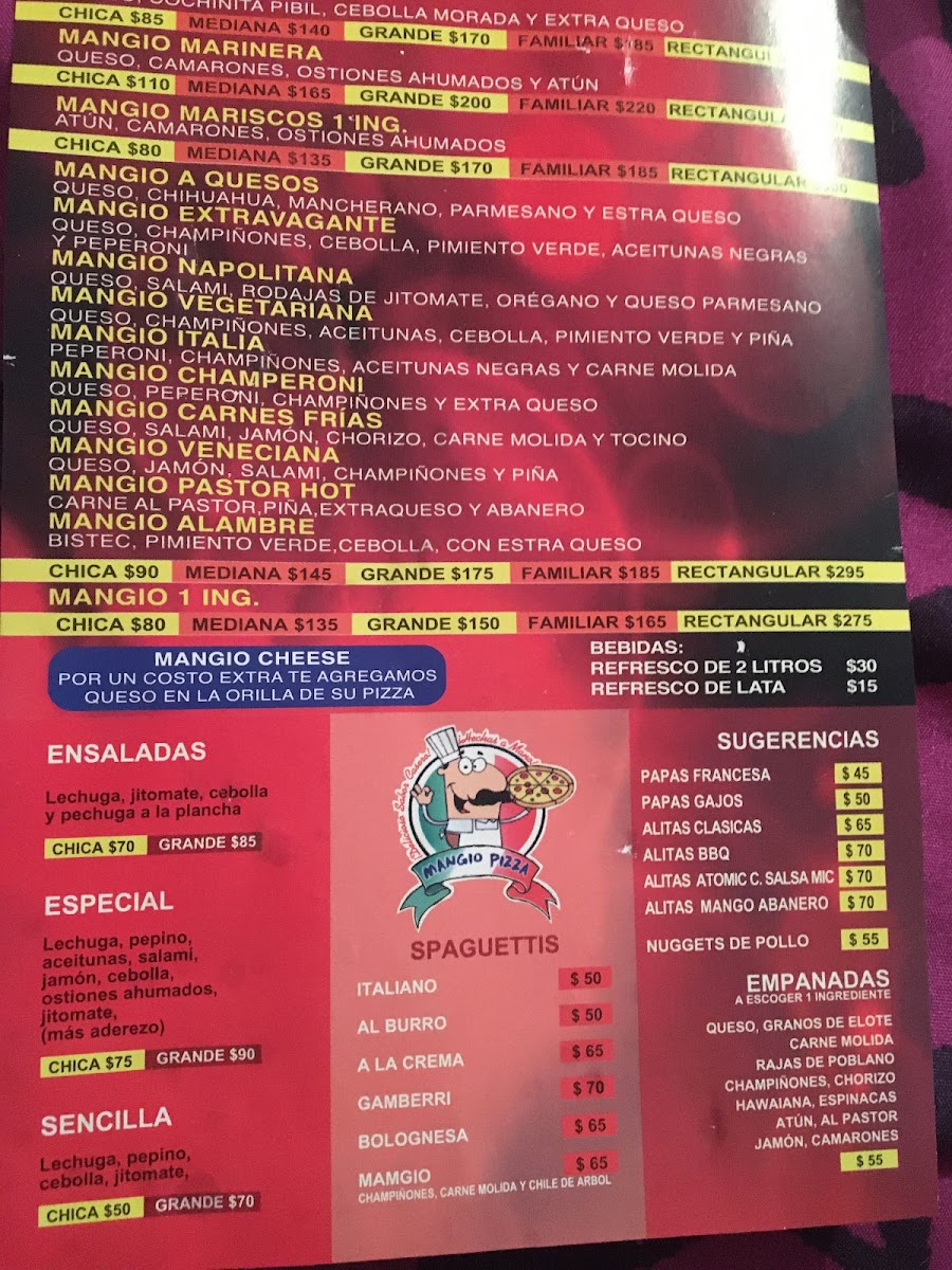 Mangio Pizza Photo Menu 3