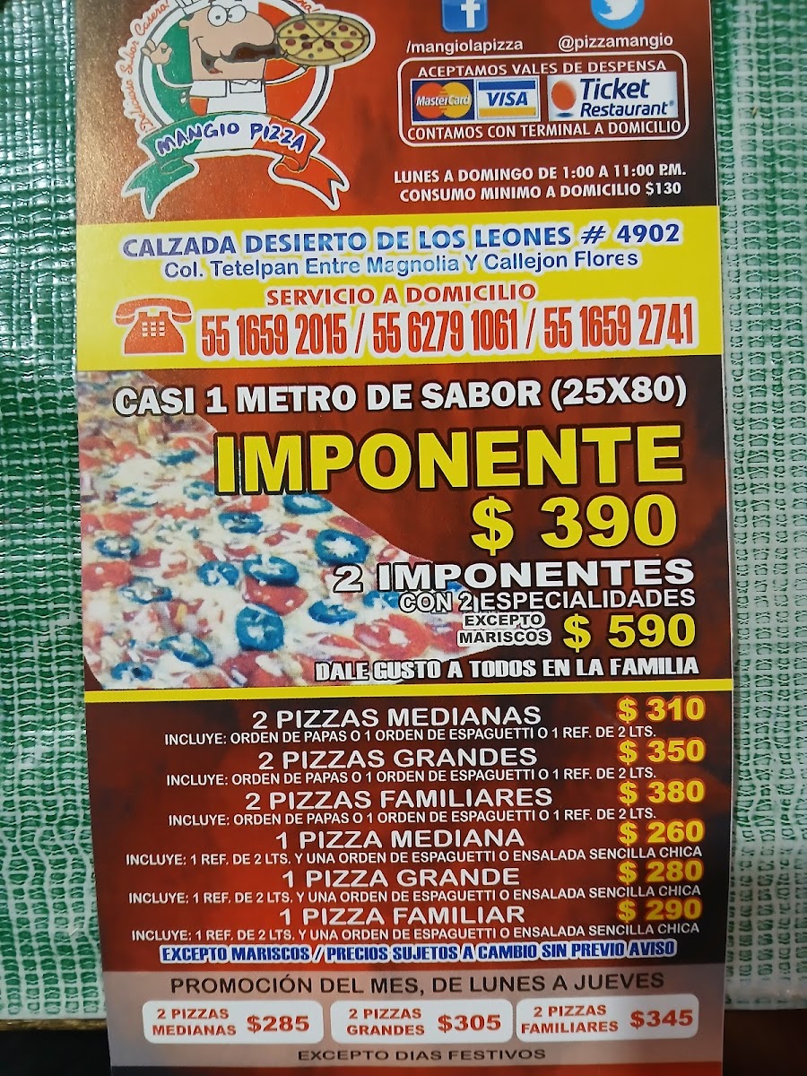 Mangio Pizza Photo Menu 5