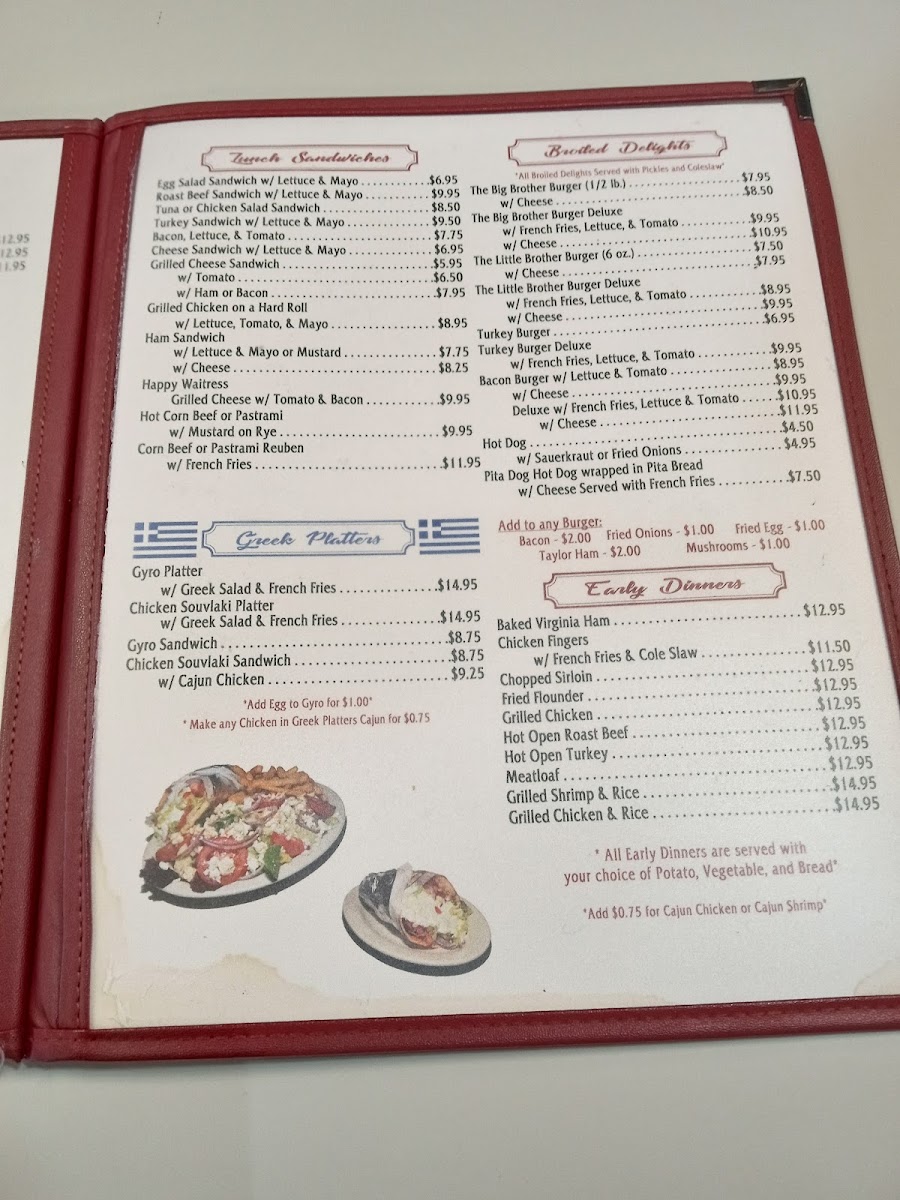 Three Brothers Restaurant Photo Menu 10