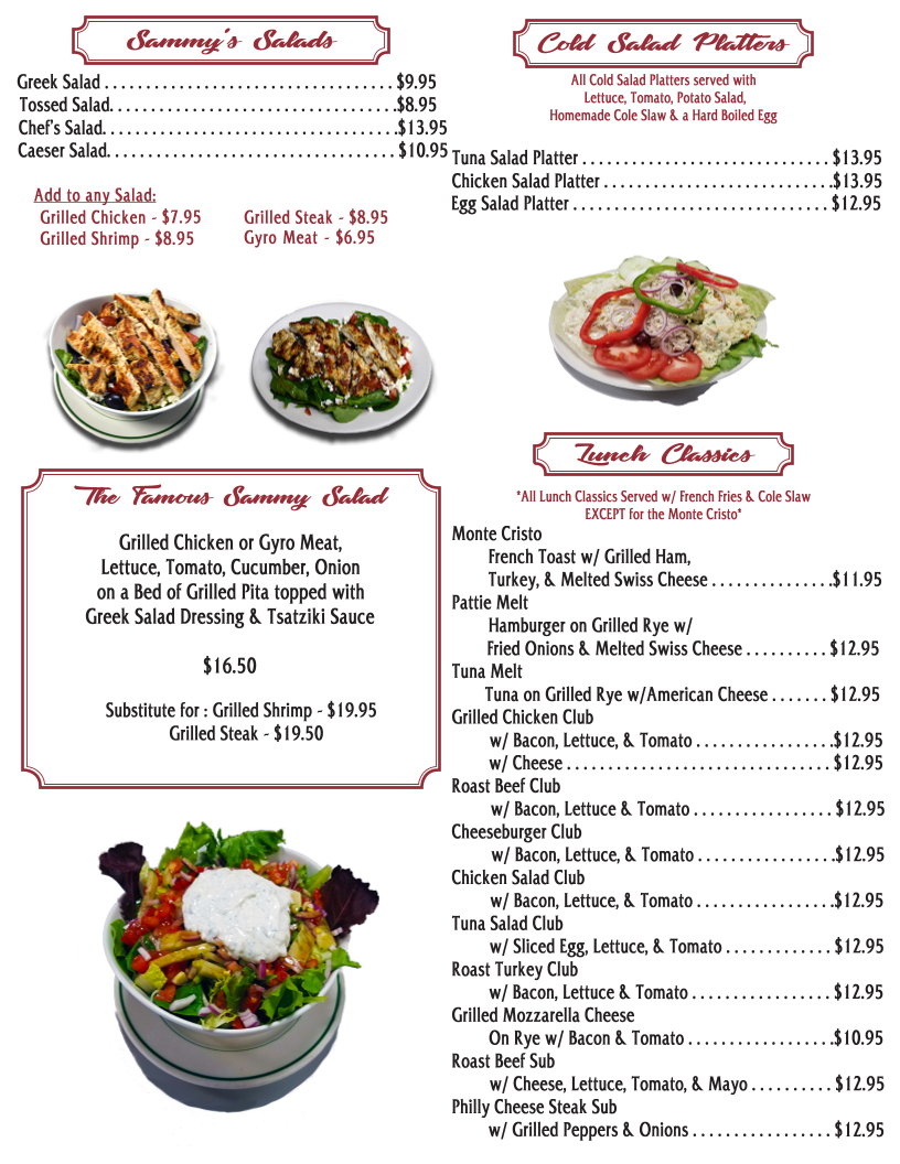 Three Brothers Restaurant Photo Menu 2