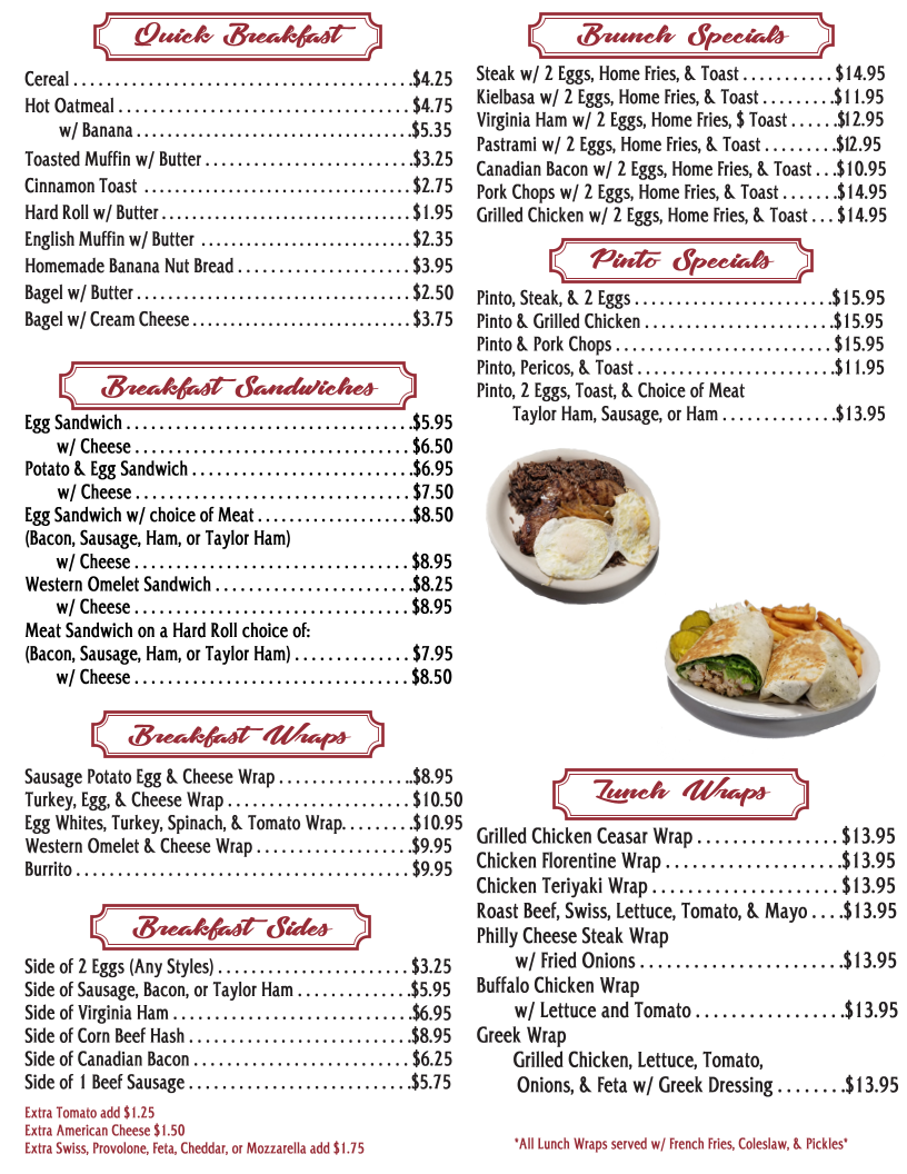 Three Brothers Restaurant Photo Menu 4