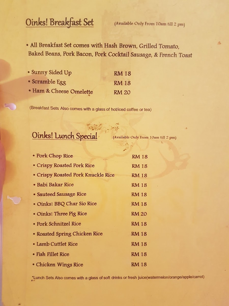 Oinks! Photo Menu 6