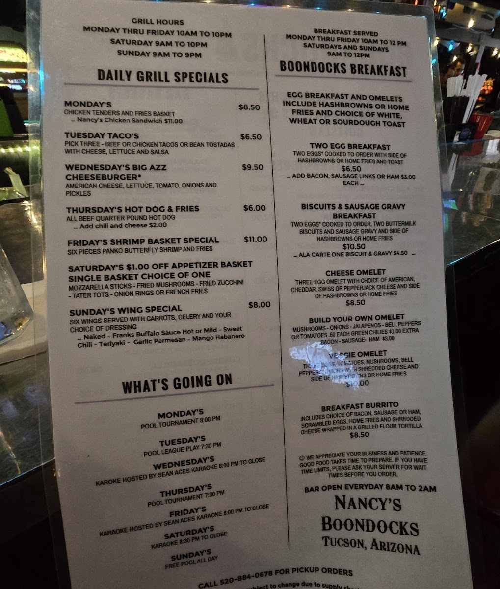 Nancy's Boondocks Photo Menu 6