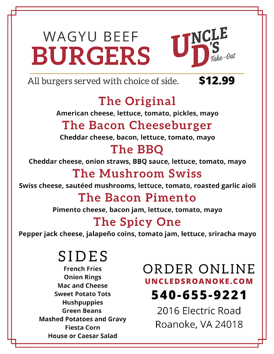 Uncle D's Take-Out Photo Menu 3