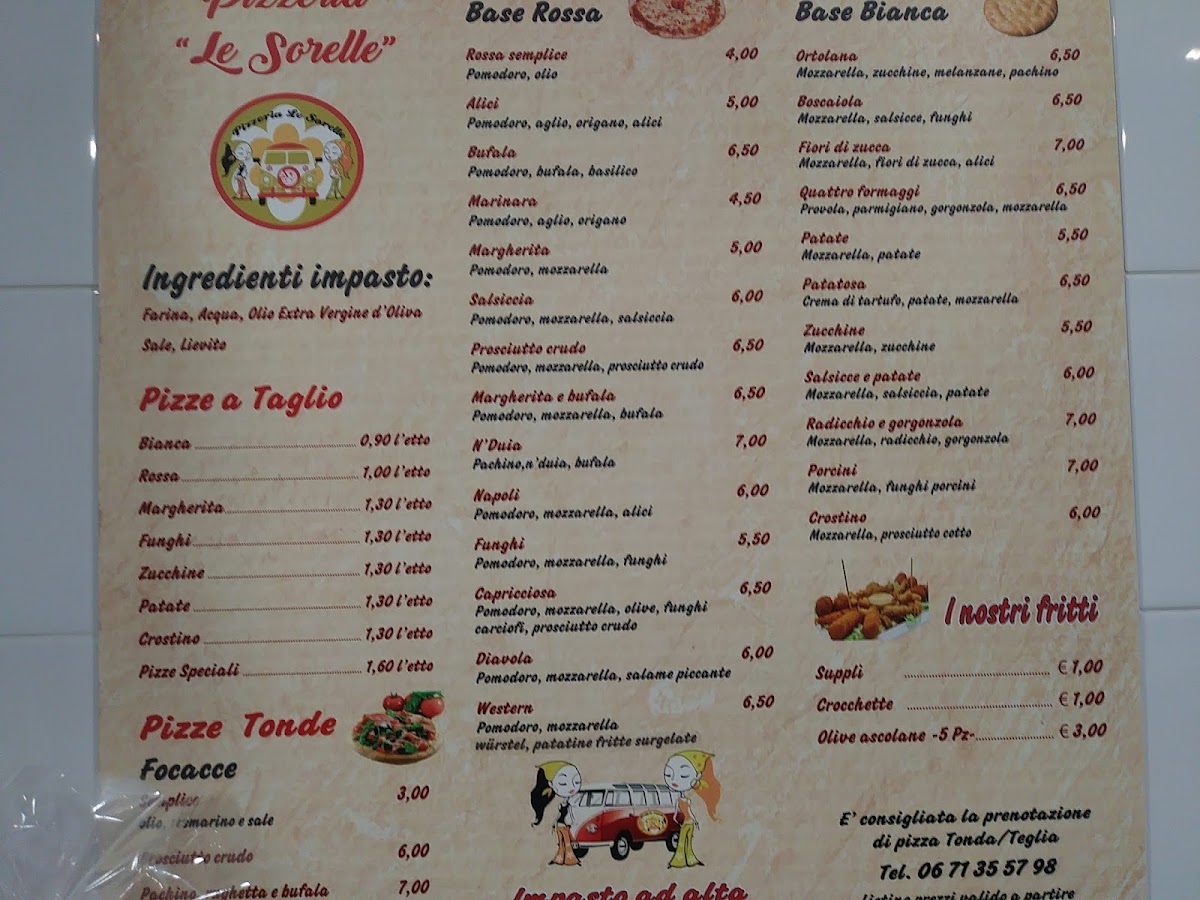 Le Sorelle Photo Menu 2