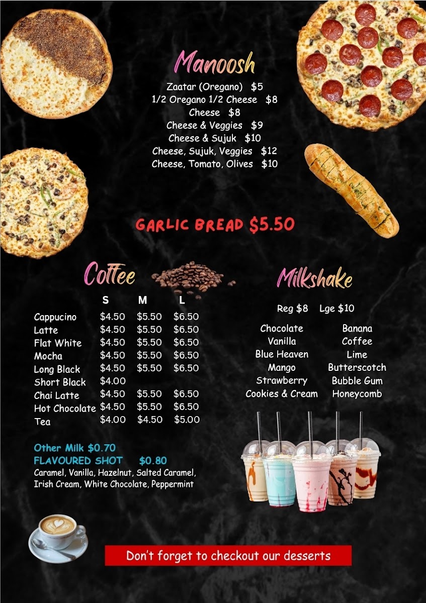 Karl & Wally's Middle Feast Photo Menu 2