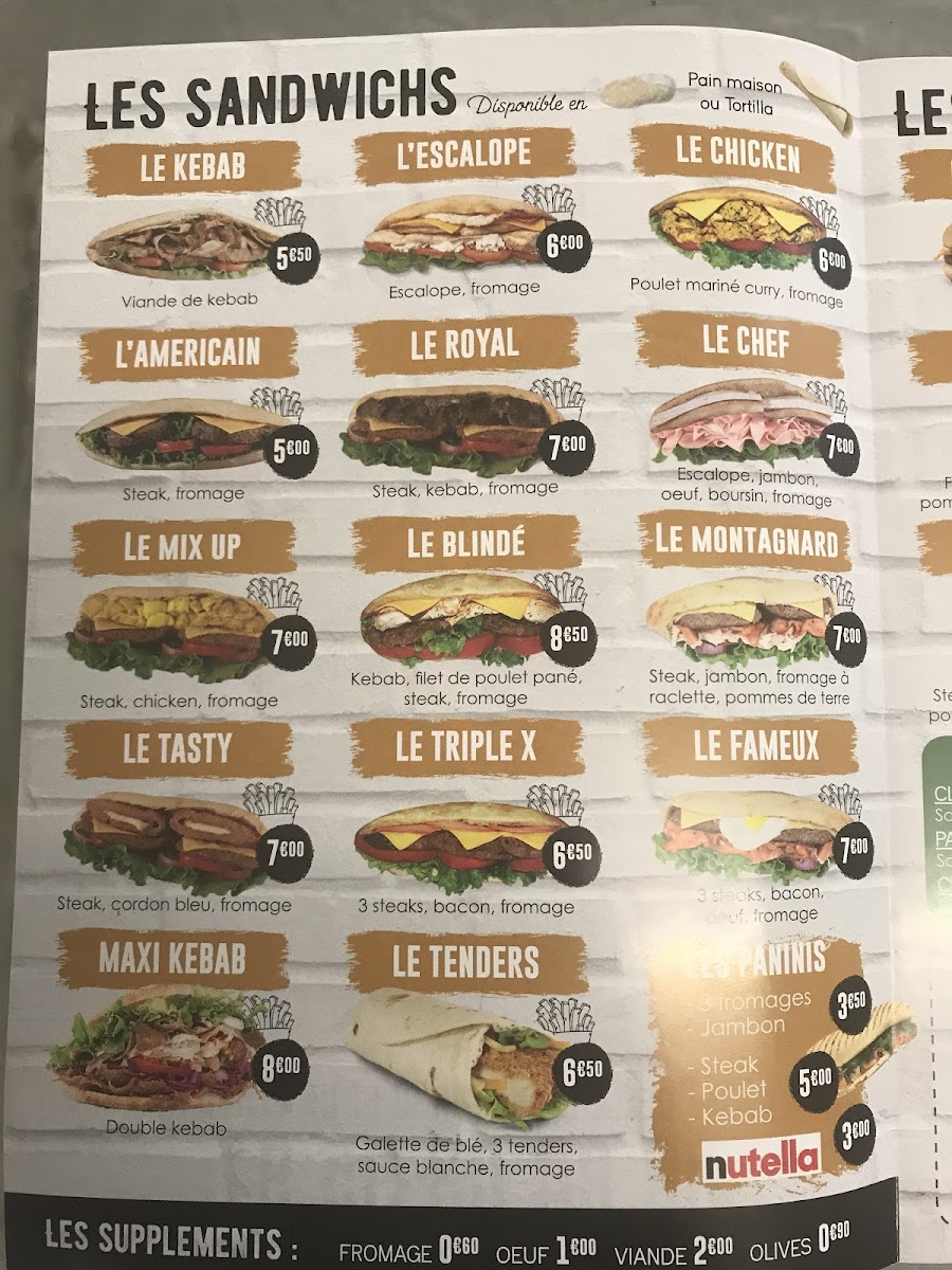 O’REGAL , KEBAB,TACOS,BURGER,PANINI Photo Menu 1