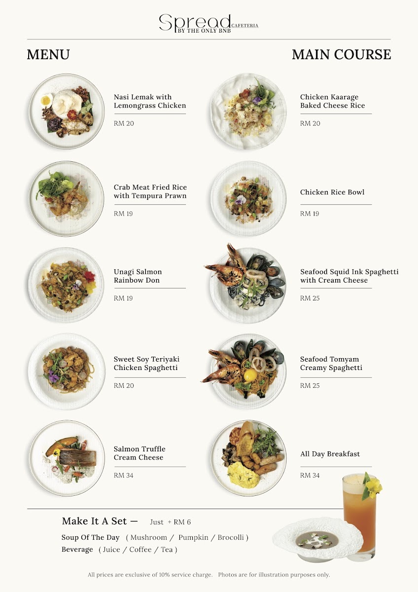 Spread Cafeteria By The Only Bnb Photo Menu 1