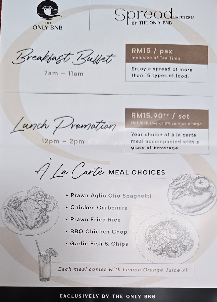 Spread Cafeteria By The Only Bnb Photo Menu 3